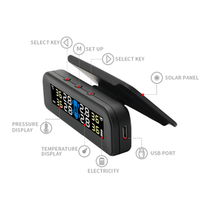 Sistema de control de presión de neumáticos inalámbrico RIBOTON, pantalla LCD de energía Solar, 4 sensores externos de presión de neumáticos - Product Image 3
