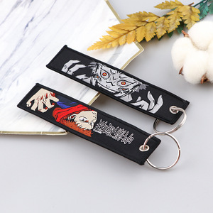刺繍織りロゴキーホルダー付き卸売バルク格安刺繍ジェットタグ飛行機キーホルダー - Product Image 6