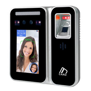 Detección de rostros en vivo Biométrica AI Face Time Asistencia Máquina Sistema de control de acceso de huellas dactilares Tarjeta RFID con WiFi TCP/IP