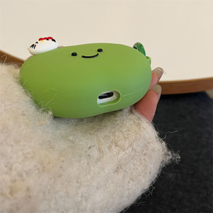 Sevimli silikon kulaklık kılıf için Airpods 4 2 3 yeşil Apple karikatür yumuşak koruyucu kapak için hava Pod Pro 2 kulaklık kılıfları - Product Image 6