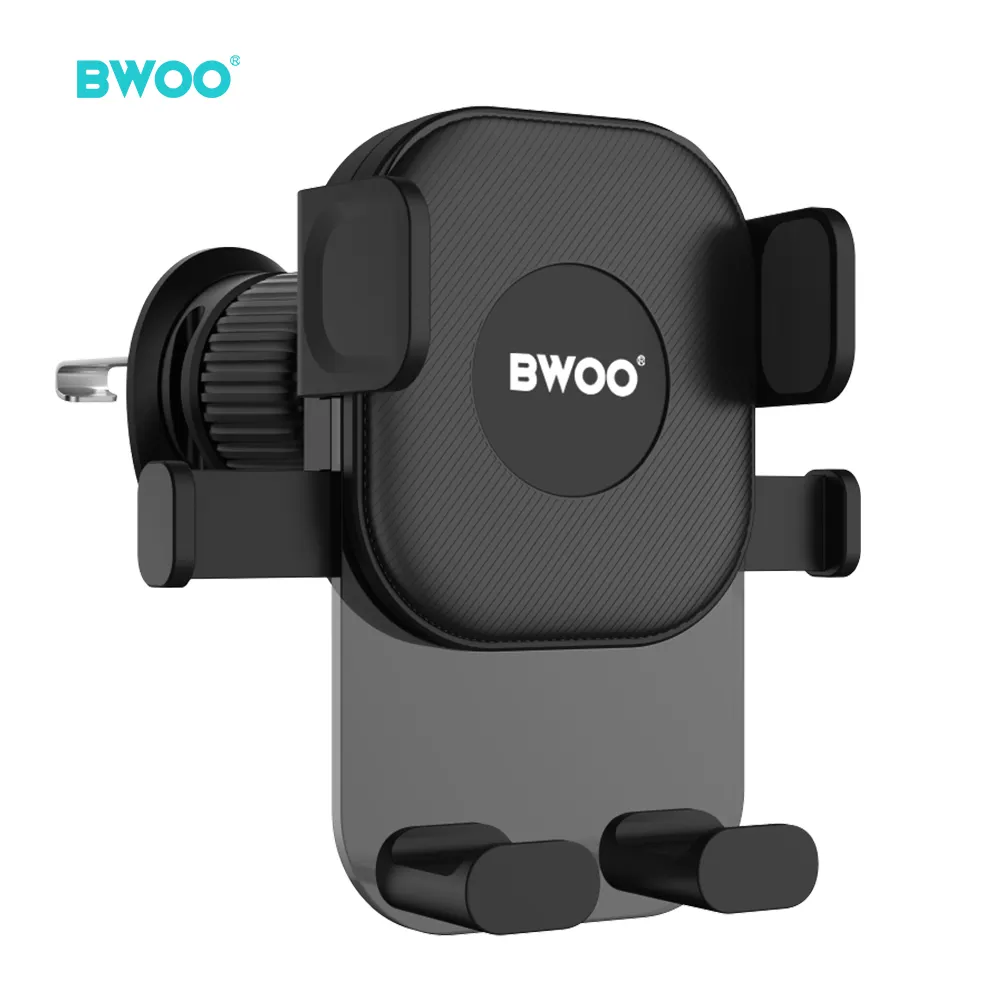 BWOO 2024 New Products Wholesale Custom Logo Car Phone Holder Universal 360 Degree Rotating Mobile Holder For Car Air Vent