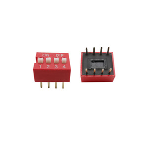 สวิตช์ DIP ชนิดสไลด์สีแดง 1 2 3 4 5 6 8 10 พินตําแหน่งสนาม 2.54 มม. สวิตช์สลับ - Product Image 5
