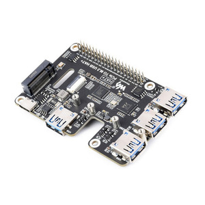 Cappello da PCIe a 3.2 USB Gen1 e M.2 per Raspberry Pi 5 supporta l'unità a stato solido protocollo NVMe espande le porte 3.2 USB 4 ch