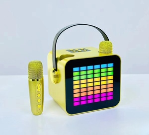 ZX07 Tragbare Karaoke-Maschine RGB Drahtloses Mikrofon Familien aktivitäten Home Outdoors Mini Design Mikrofon lautsprecher