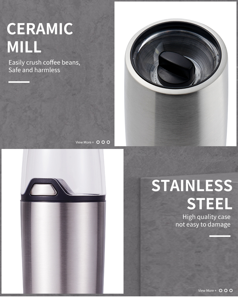 6 AAA batteries convenience  operated stainless steel electric pepper grinder salt mill Electric Stainless Ste