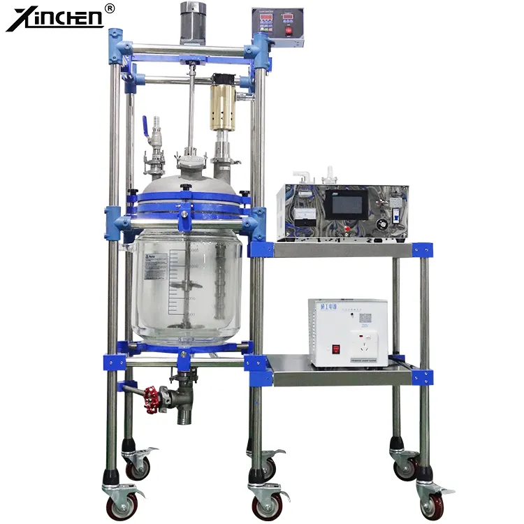 Continuo 10L 20l laboratorio chiavi in mano filtro inferiore Biodiesel rivestimento di produzione di vetro reattore ad ultrasuoni prezzo