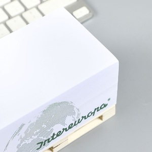 Bloc de notas personalizado Cubos cuadrados con palé Paleta de madera Notas adhesivas Almohadillas de cubo Bloques Notas adhesivas de papel personalizadas - Product Image 4