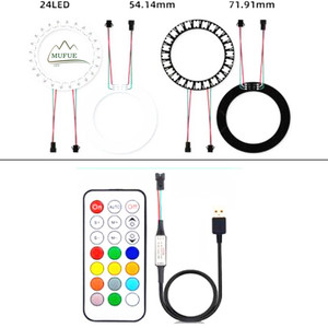 新しいプログラム可能WS2812 SK6812 60 RGB RGBW LEDピクセルリングライトストリップ銅ボディアプリ庭用制御 - Product Image 2