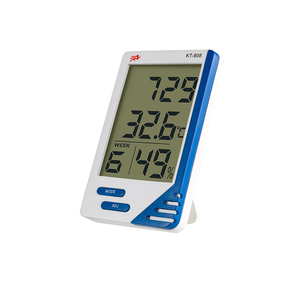 <strong>Large</strong> LED Display Indoor Outdoor Digital Thermometer <strong>Hygrometer</strong> KT908 Temperature Humidity Sensor Wire and Clock Display - Product Image 2
