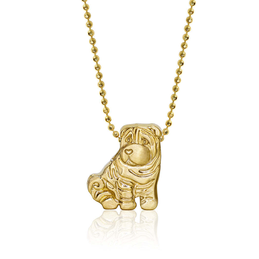 Sha Pei perro-dorado con CZ