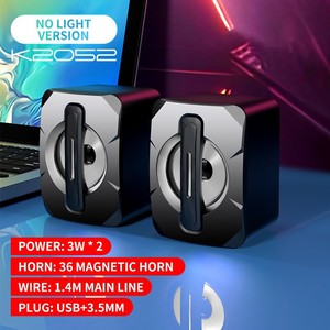 USB con cable RGB para computadora de escritorio, altavoz para computadora portátil, altavoz para el hogar, Mini Subwoofer, altavoz pequeño de escritorio