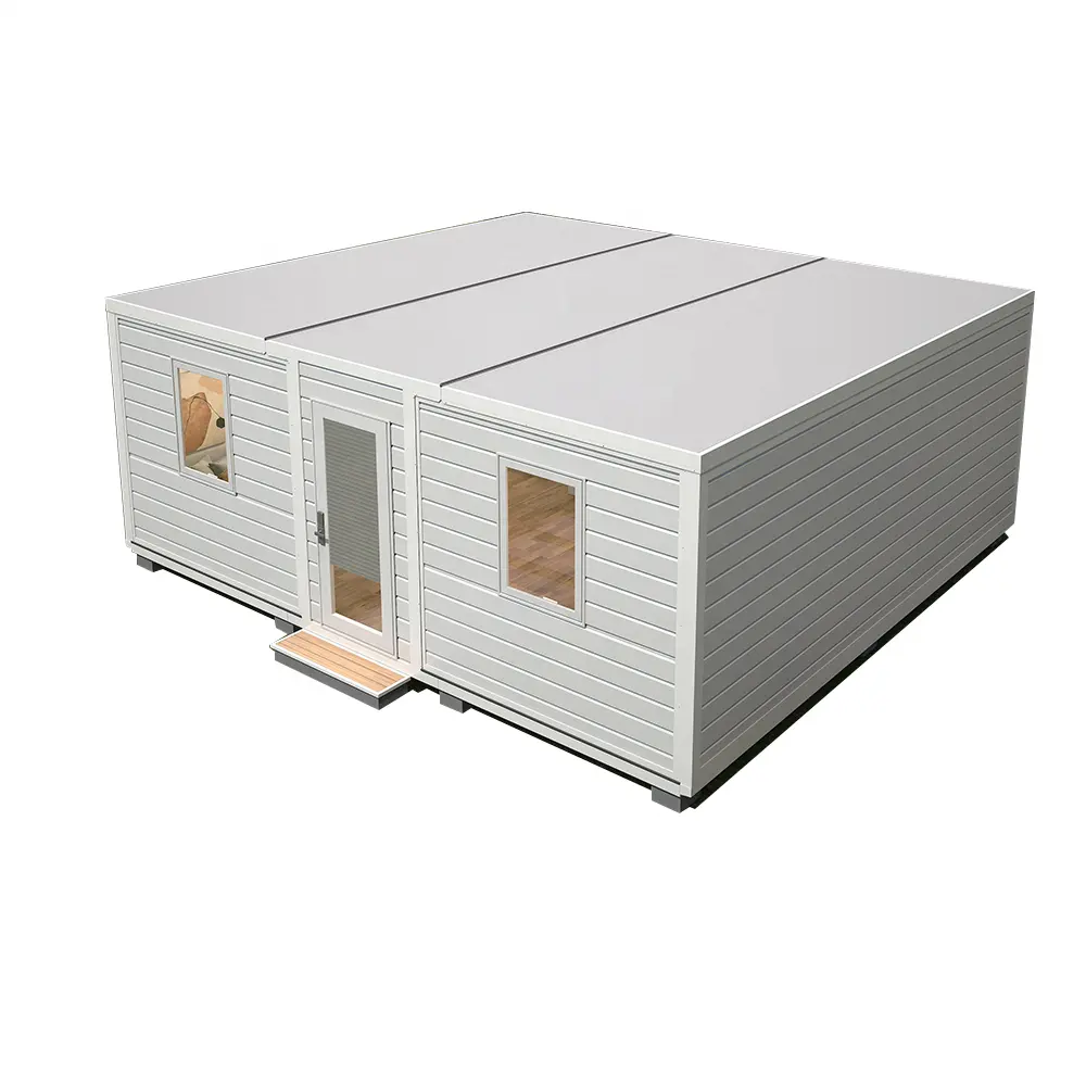 Deluxe double-wing foldable container house which can be used for 30 years