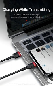 480Mbs istikrarlı iletmek süper hızlı şarj hig-yoğunluklu naylon örgü QC3.0 hızlı şarj 3A tip C kablo için Huawei için Samsung - Product Image 6