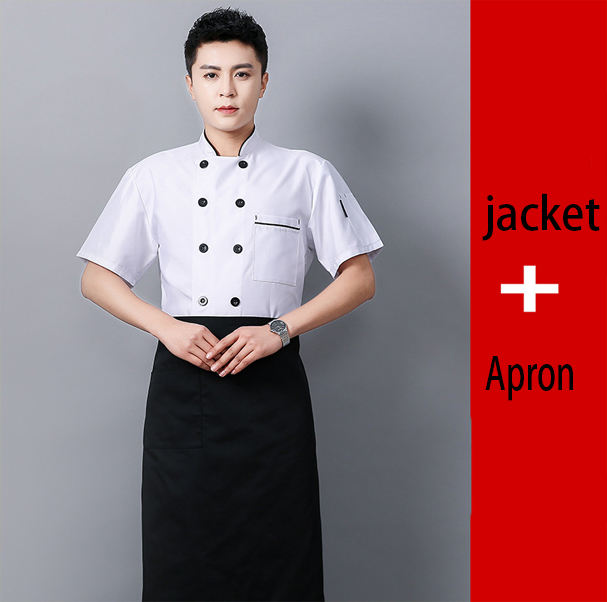 Short sleeve white+apron