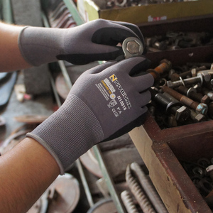 High Quality Durable CE <strong>15G</strong> Anti-Cut Nylon Hand Protection Safety Proof Nitrile Coated Resistant <strong>Gloves</strong> for Work - Product Image 6