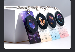 Tùy chỉnh Acrylic Mini Album NFC Keychain tap để âm nhạc NFC CD Hộp kiểm soát truy cập thẻ - Product Image 5
