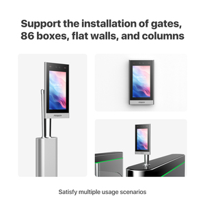 Sistema de control de acceso de reconocimiento facial AI con medida de temperatura Terminal de puerta de soporte OEM ODM personalizable con función de reinicio - Product Image 3