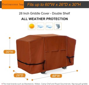 28 Inch Vỉ Nướng Không Thấm Nước Nhiệm Vụ Nặng Nề 2 Burner Flat Top Gas Nướng Bìa Cho 28 "Vỉ Nướng Nấu Ăn Trạm Cắm Trại - Product Image 3