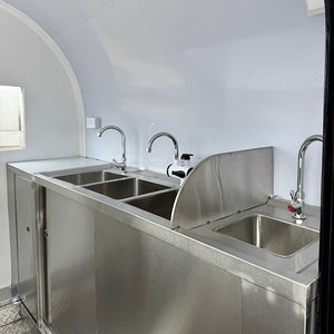 Burger bán hàng tự động mini nước trái cây cà phê Kem Hot Dog phục vụ cửa hàng di động tròn nhỏ màu đen thực phẩm Trailer di động thức ăn nhanh giỏ hàng - Product Image 5