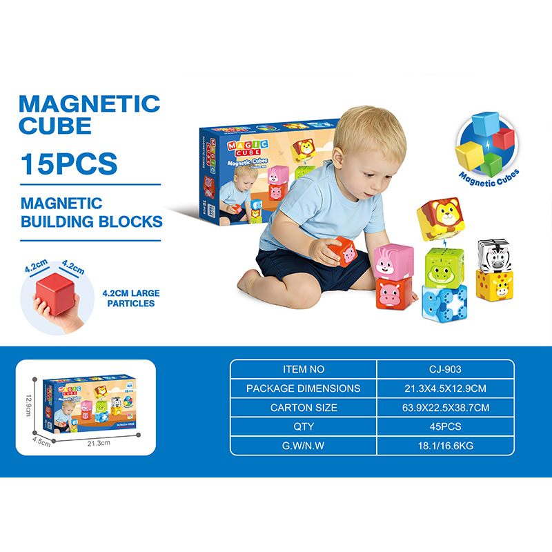 CJ-903 Cubes magnétiques de 4,2 cm (15 pièces)