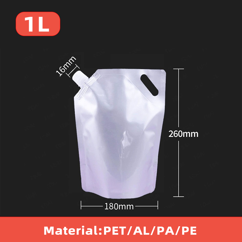 Bolsa con boquilla de succión de papel de aluminio