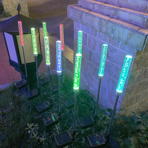 七彩变光气泡地面发光二极管景观照明亚克力太阳能桩灯 - Product Image 5
