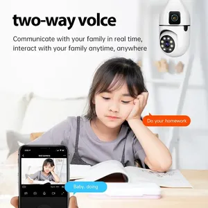 4MP Dual Lens Bulb Light CCTV IP-Kamera Wifi-Kamera Sicherheit Drahtlose Nachtsicht Kid Indoor 360 ° Panorama Home Security-Kamera - Product Image 2