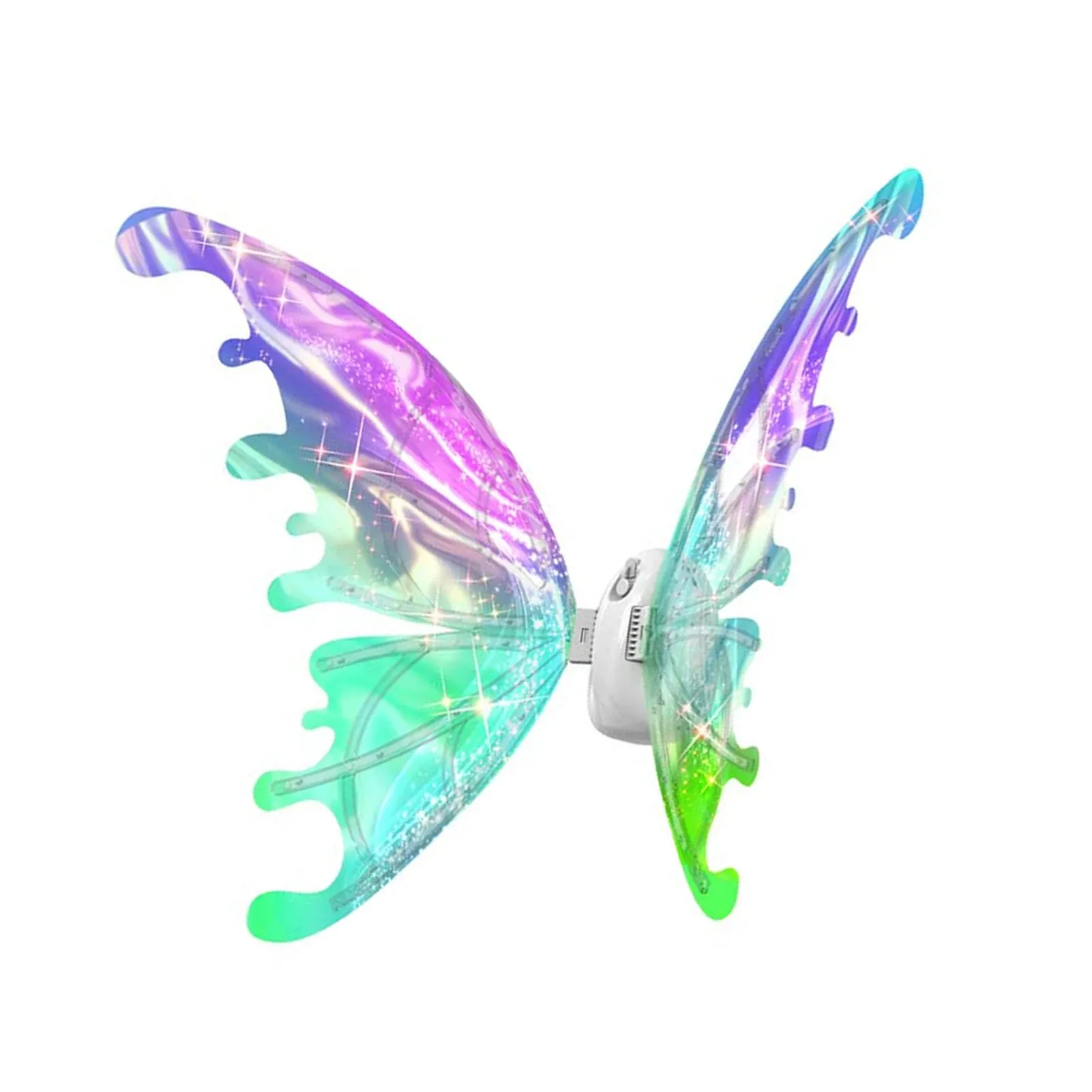 बच्चों के लिए साफ पंख पोशाक गौण प्रकाश अप तितली पंख लड़कियों के लिए महिलाओं के लिए चमकदार तितली पंख