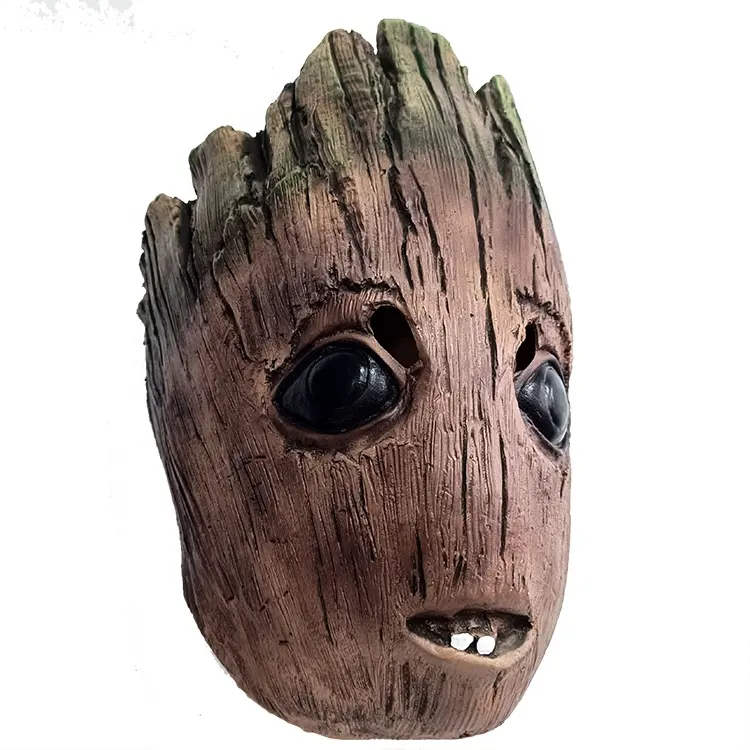 Avengers Marvel Guardianes DE LA Galaxia Cosplay Party Props Halloween Little Groot Máscara de látex