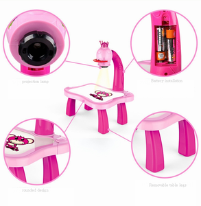 Sıcak satış yeni tasarım çok fonksiyonlu çocuk masa öğrenme projeksiyon boyama masa çocuklar için - Product Image 3