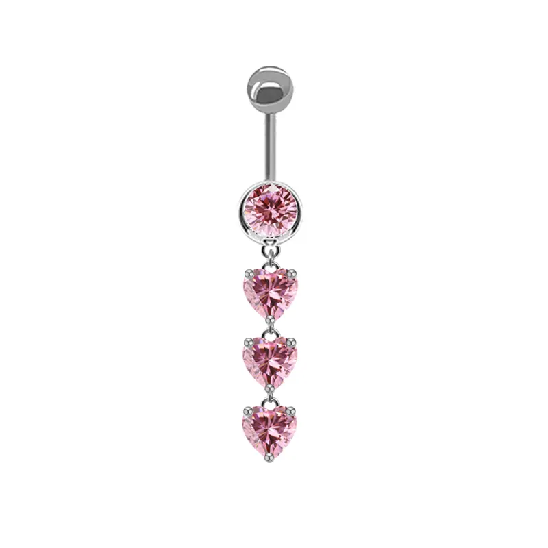 coeur rose argenté