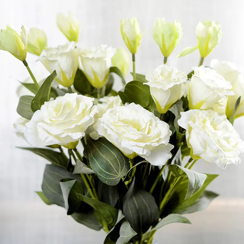 Vendita diretta in fabbrica fiore Trident Platycodon grandiflorum bouquet da sposa con fiori finti