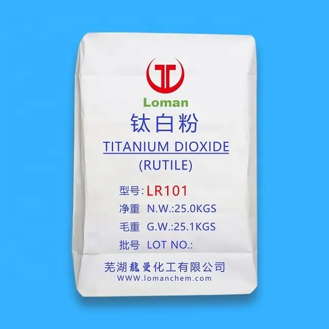Recubrimiento de vidrio con filtro de dióxido de titanio LR101nano TiO2, grado de anatasa de rutilo de materia prima en India, tabla de precios de polvo