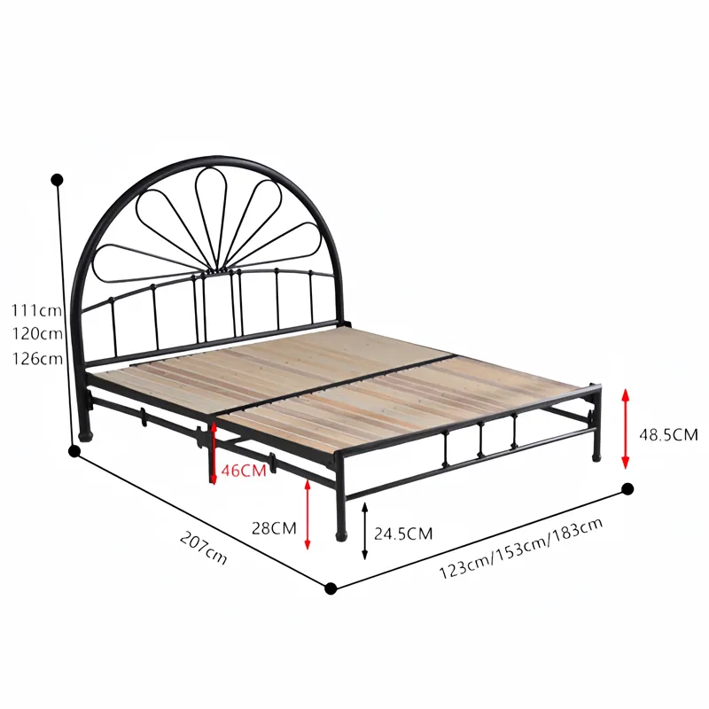 Diseño moderno Salida de fábrica Dormitorio Apartamento Muebles de dormitorio Cama de metal de dos pisos Marco De Litera