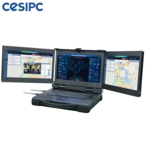 15.6 Inch Portable Triple Screen Industrial Rugged Laptop <strong>Computer</strong> Win10 I3 I5 I7 Three Screen Rugged Notebook for Emergency - Product Image 3