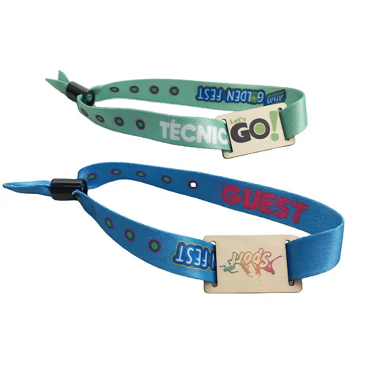 Pop Festival NFC Cloth Bracelets QR Code MIFARE Ultralight EV1 Cashless RFID Woven Wristbands
