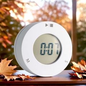 キッチンタイマー,カウントダウンタイマー時間管理スマートサークル研究デスクタイマー磁気デジタル - Product Image 1