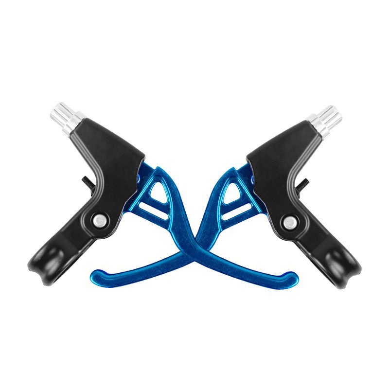 All-aluminum four-finger brake lever - blue