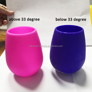 Tiệc cưới ly biểu tượng tùy chỉnh & màu sắc xách tay <span class=keywords><strong>uv</strong></span>-phản ứng màu sắc thay đổi Silicone uống cup không thể phá vỡ ly rượu ly - Product Image 3