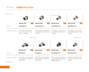 ขั้วต่อแบบวงกลมสำหรับแผง PCB แบบ M12 2 3 4 5 6 8 10 11 12 17ขา8pin ตัวผู้สำหรับติดตั้งบนแผง PCB แบบกลม - Product Image 6
