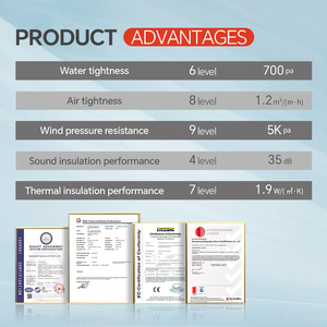 DERCHI NFRC sertifikası konut pencereleri su geçirmez çift camlı alüminyum eğim ve pencereleri çevirin - Product Image 6