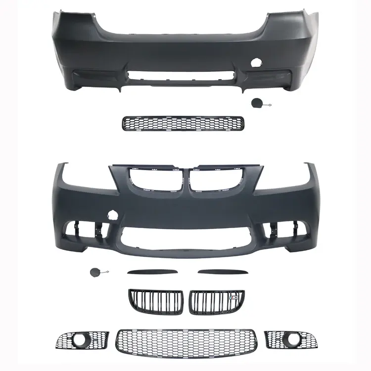 Pièces détachées automobiles pour BMW E90 2005-2008 Kits de carrosserie modifiés pour M3 Pare-chocs avant Pare-chocs arrière Grille Kits