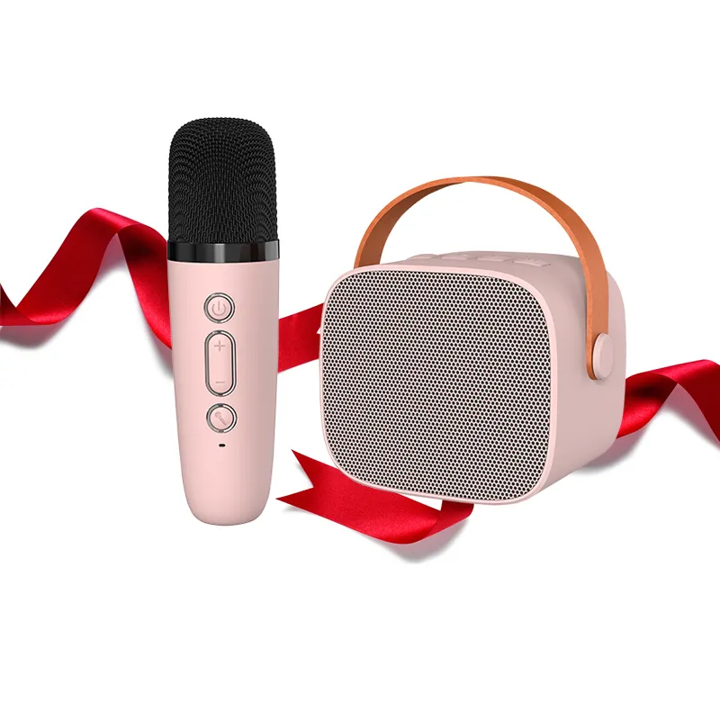 Karoke mesin Speaker sistem Karaoke, mikrofon lagu nirkabel, sistem Karaoke, profesional, Hifi Audio Video BT genggam portabel dengan mikrofon