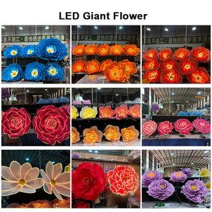 LEDA Popular <strong>LED</strong> electrically-operated open-close style rose flower shop window with large-scale floral decoration display - Product Image 6