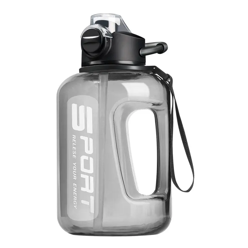 Wholesales High quality bottle water plastic Large Capacity portable big belly cup plastic gym water bottle 2500ml with Straw