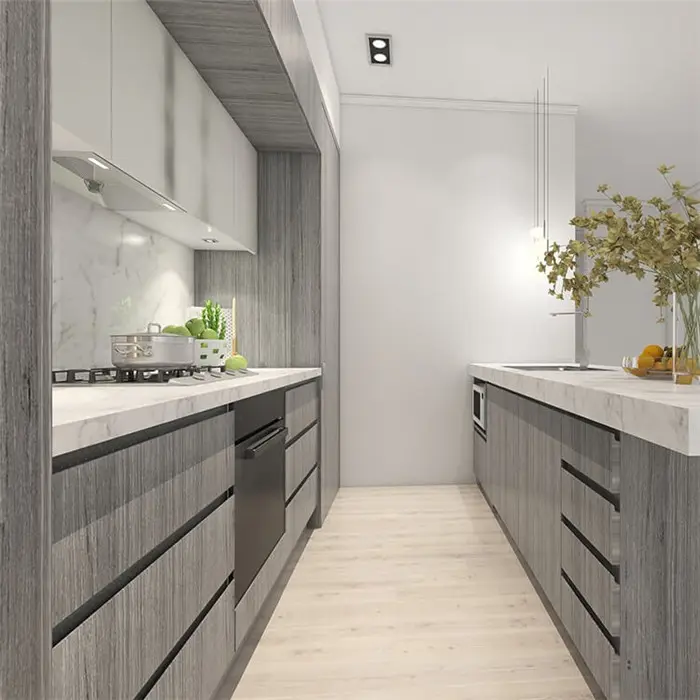 DAIYA kitchen cabinet melamine with MDF Plywood kitchen cabinet wall cabinets