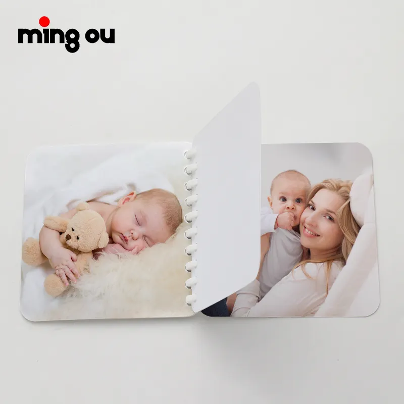 Haga su propia foto personalizada tablero de plástico bebé Flip Book para la sublimación de tinte