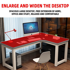 Escritorio de mesa de ordenador en forma de L de esquina para el hogar, escritorios de oficina económicos modernos simples - Product Image 5