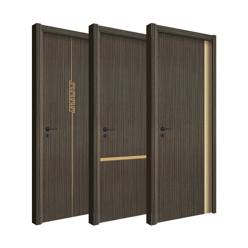 Porta de madeira impermeável, armação para porta de madeira interior de madeira impermeável