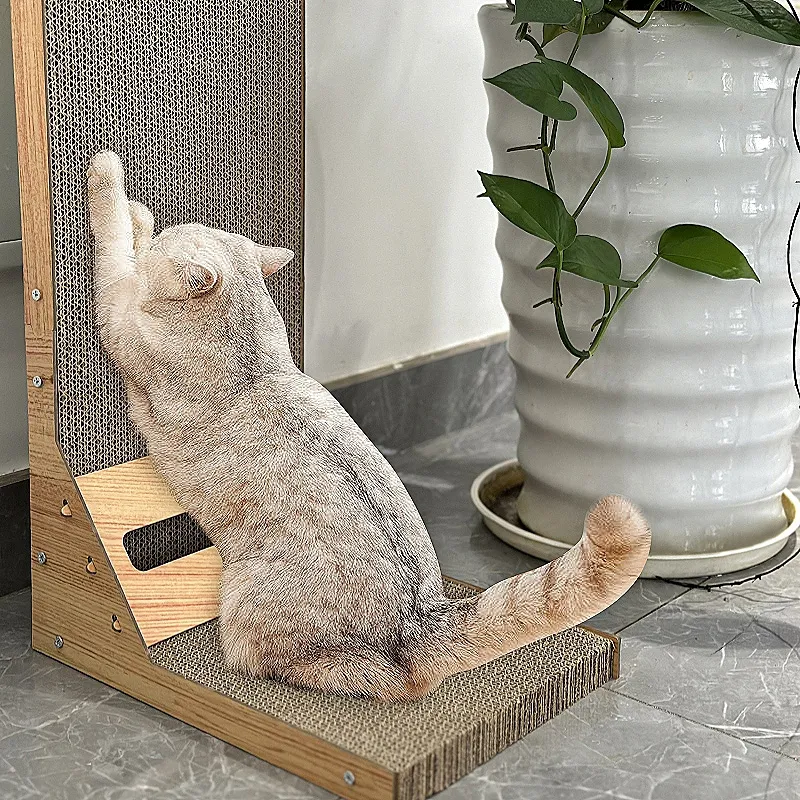 L-Shaped Detachable Cat Grinding Claw Climbing Pet Scraper Scratching Post Scratcher Board